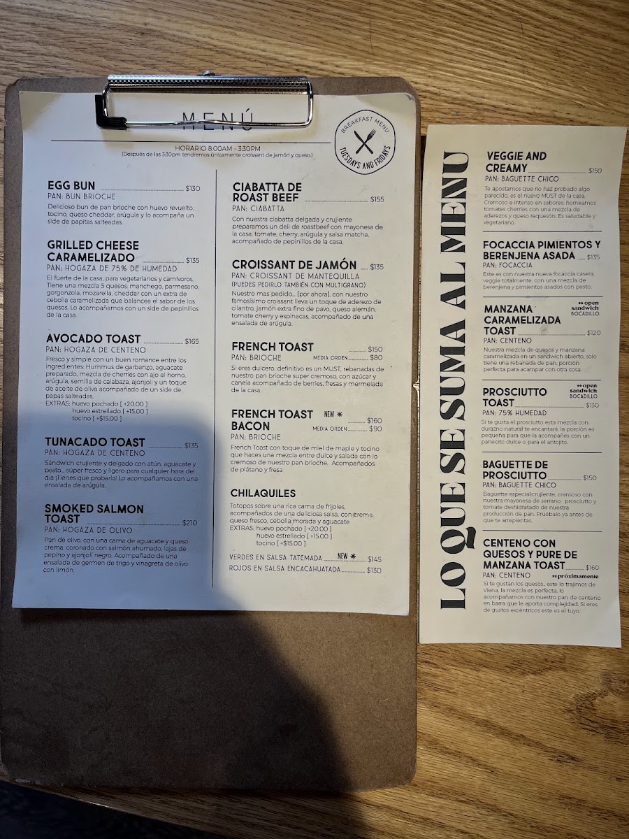 Tuesdays and Fridays Bosques Menu - Image 3